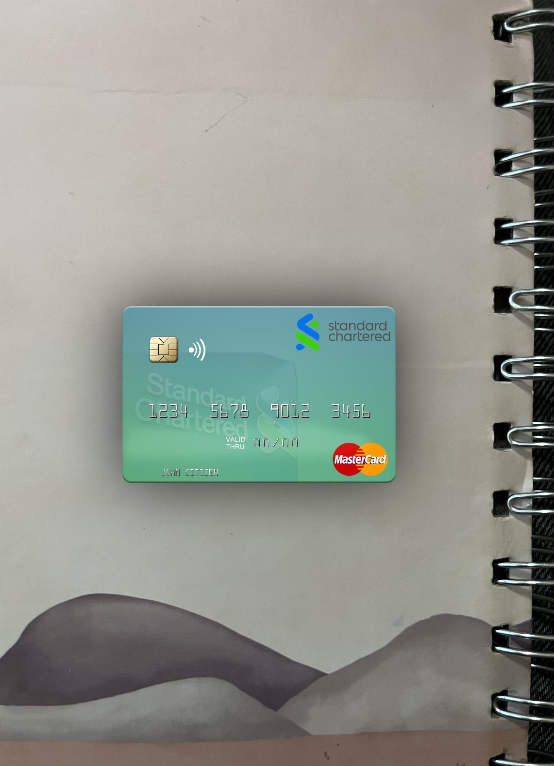 Download Zimbabwe Standard Chartered mastercard photolook front Photoshop template